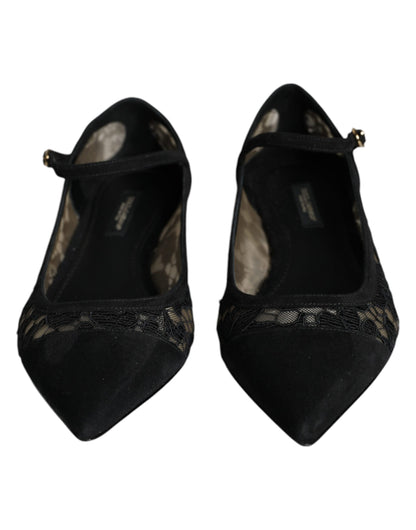 Czarne buty Taormina Lace Bellucci Flats