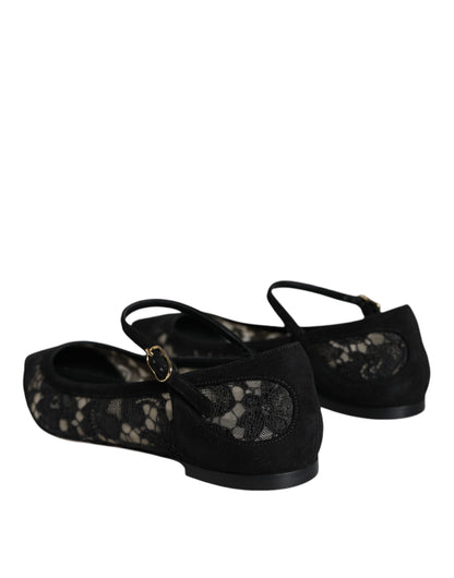 Czarne buty Taormina Lace Bellucci Flats