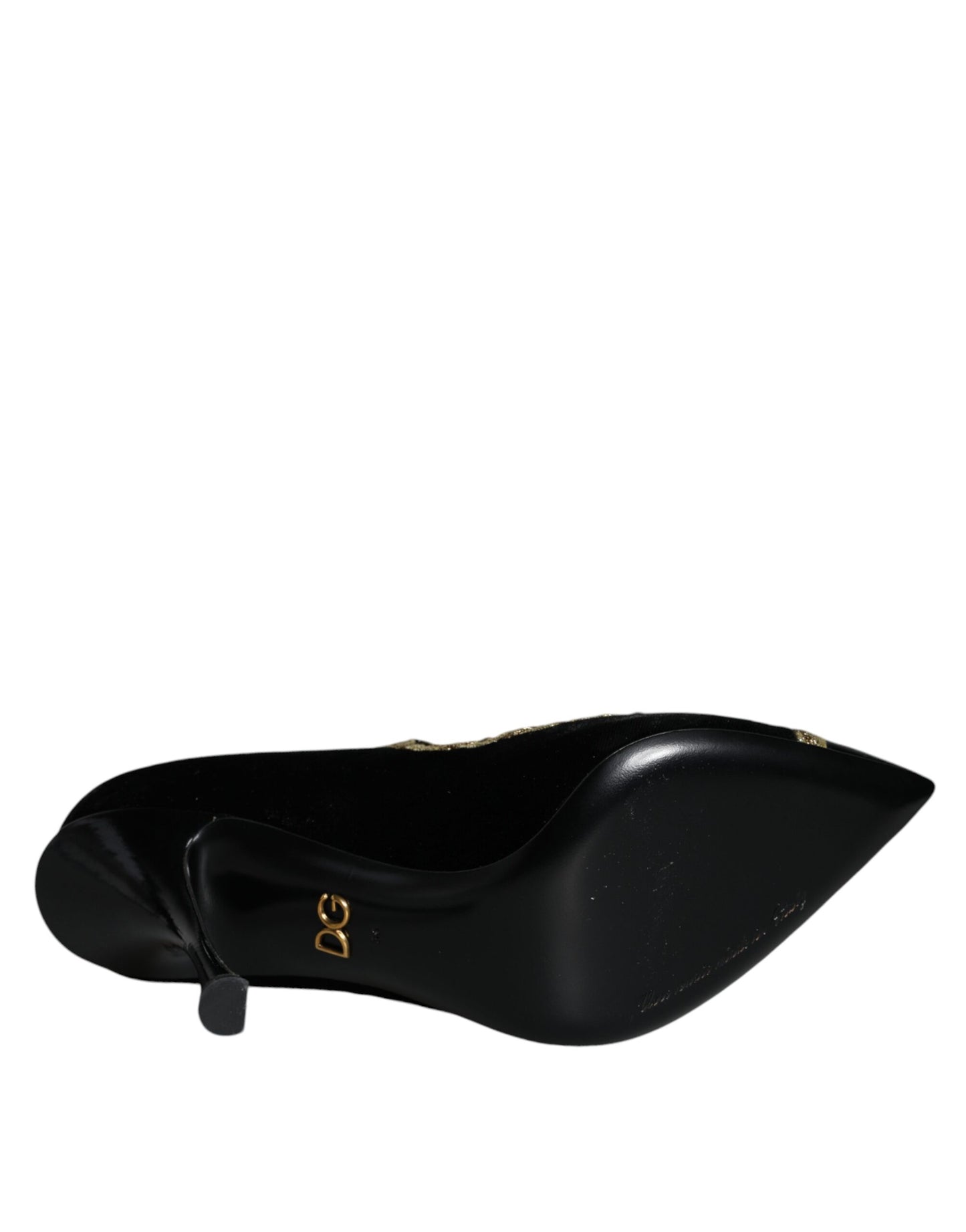 Czarne buty Mary Janes Velvet Gold