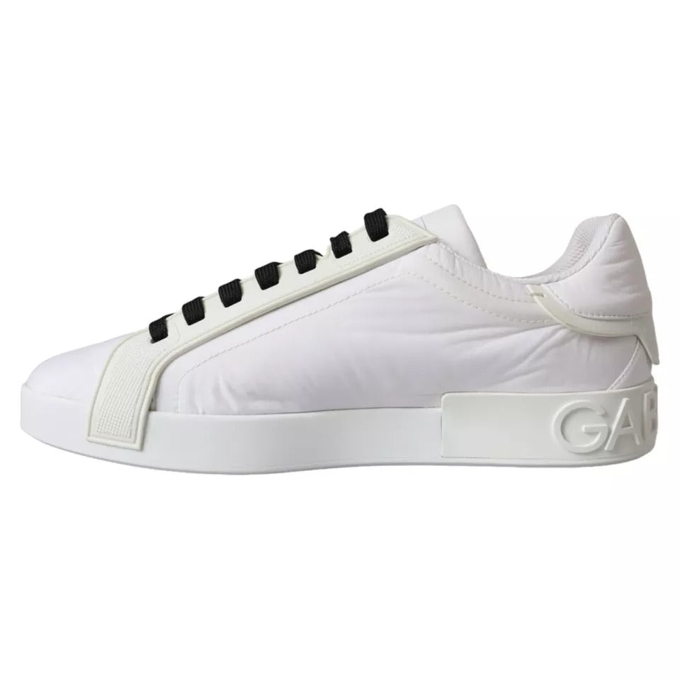 Białe buty sportowe Portofino Logo Low Top Sneakers