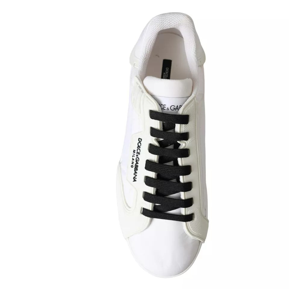 Białe buty sportowe Portofino Logo Low Top Sneakers