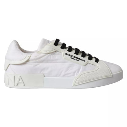 Białe buty sportowe Portofino Logo Low Top Sneakers