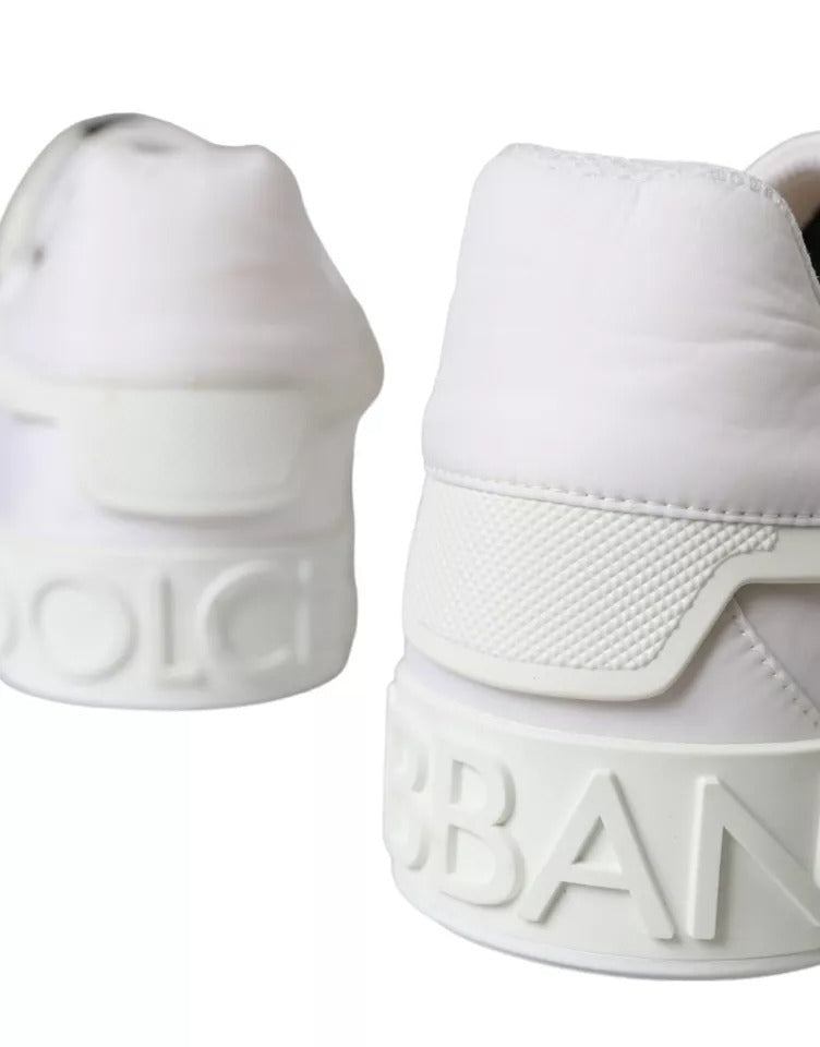 Białe buty sportowe Portofino Logo Low Top Sneakers