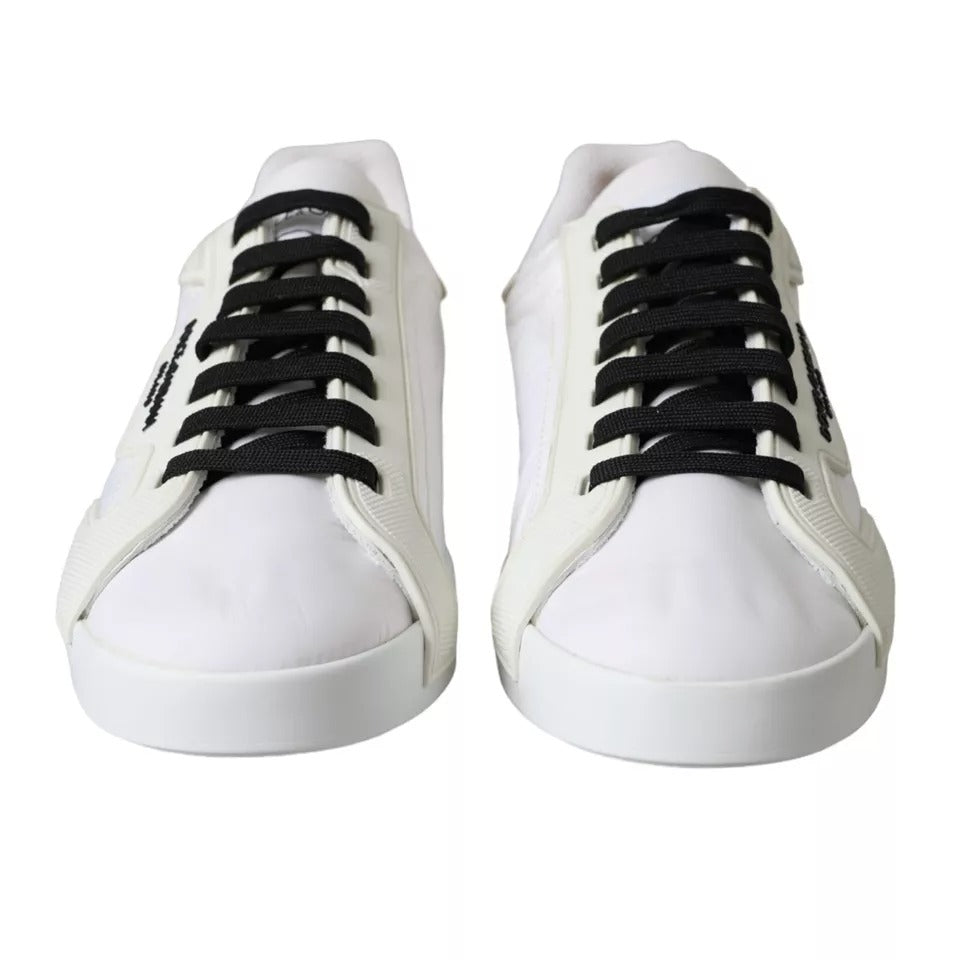 Białe buty sportowe Portofino Logo Low Top Sneakers