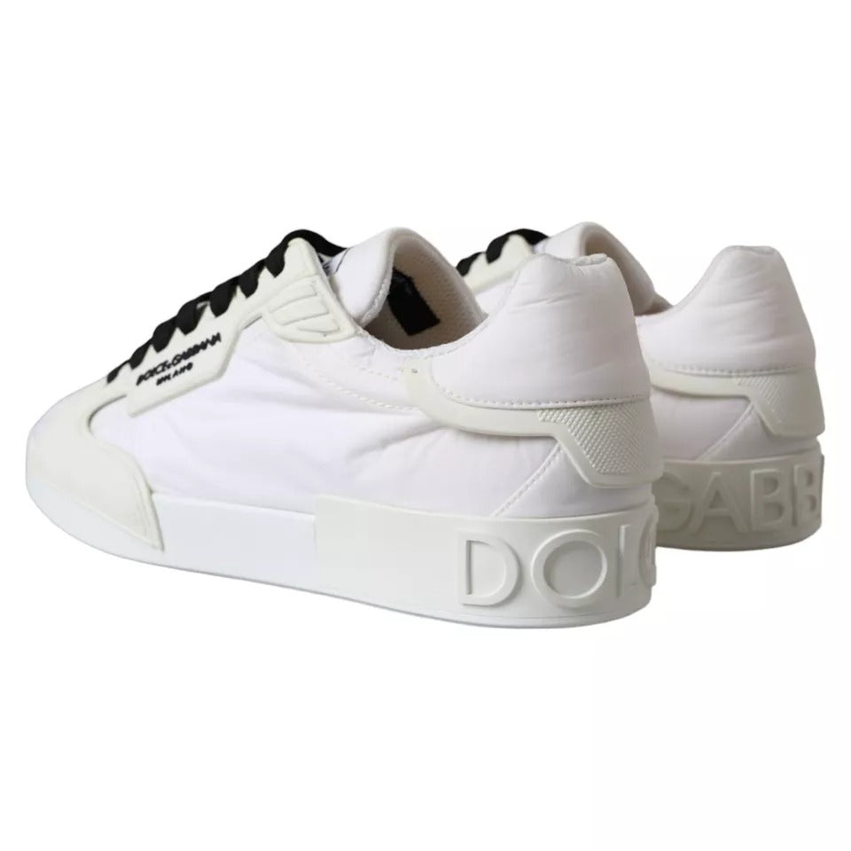 Białe buty sportowe Portofino Logo Low Top Sneakers