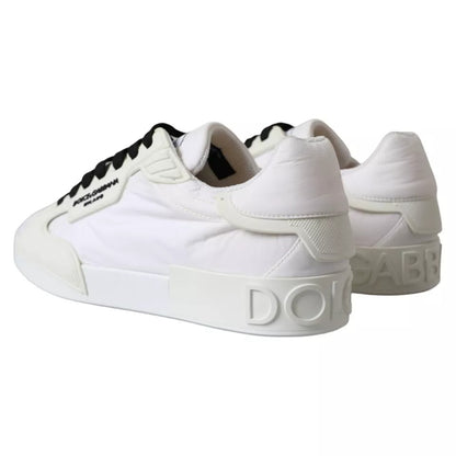 Białe buty sportowe Portofino Logo Low Top Sneakers