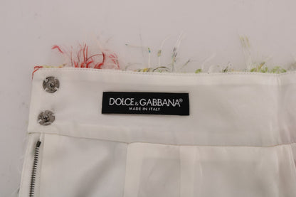 Dolce &amp; Gabbana Elegancka ołówkowa spódnica z wysokim stanem w kwiaty