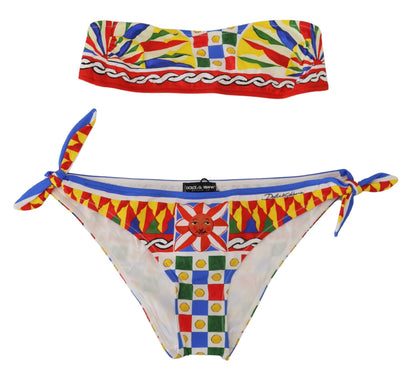 Wielokolorowy Carretto Bandeau Brief Swimwear 2 Pc Bikini