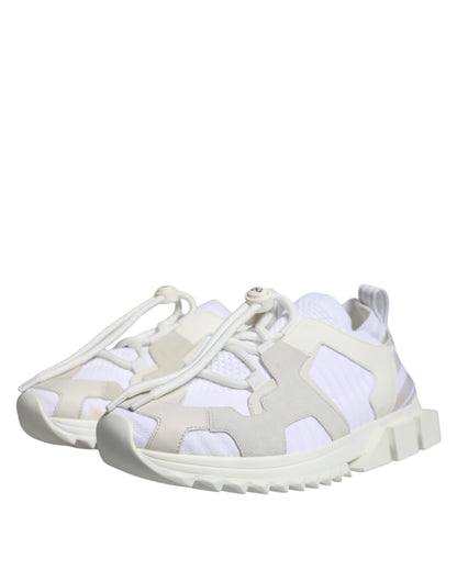 Dolce & Gabbana White Mesh Sorrento Trekking Sneakers Shoes