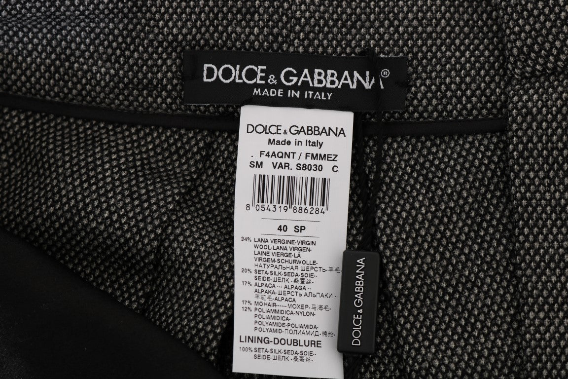 Dolce &amp; Gabbana Eleganckie wełniane mini szorty z wysokim stanem