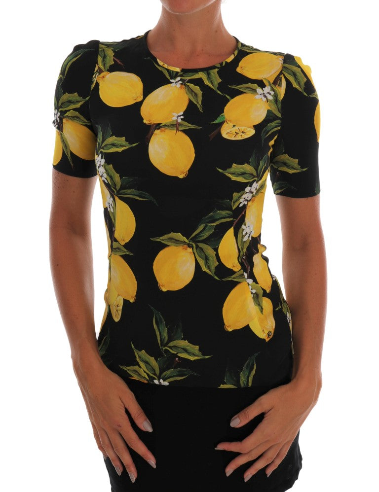 Bluzka jedwabna Dolce &amp; Gabbana Sicilian Lemon Print