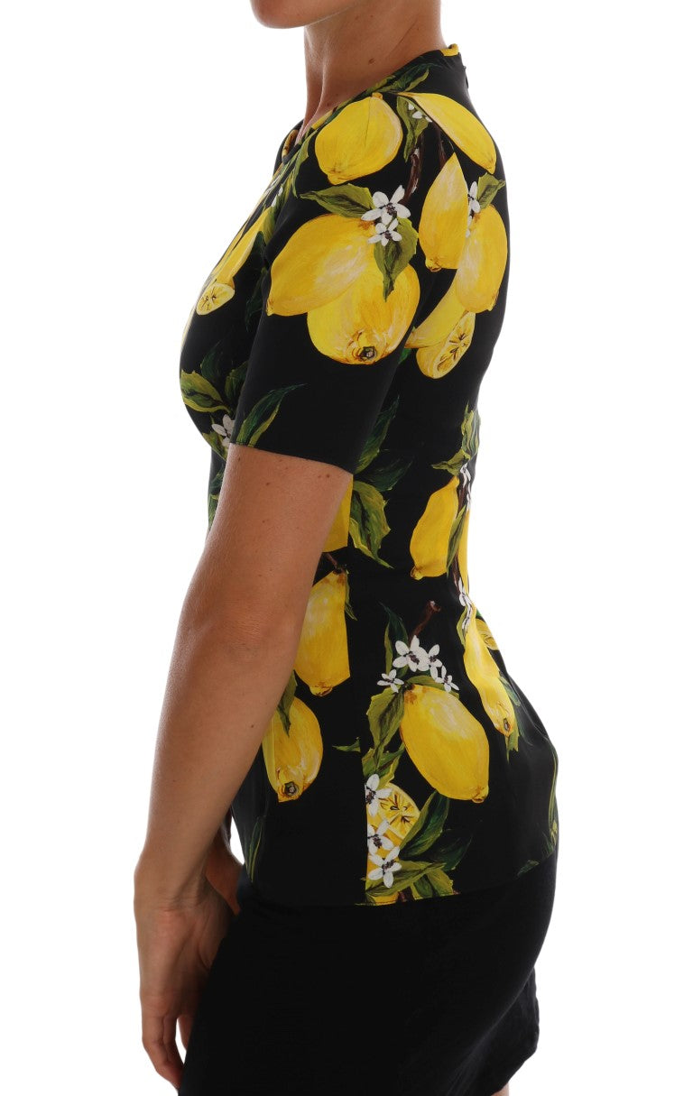 Bluzka jedwabna Dolce &amp; Gabbana Sicilian Lemon Print