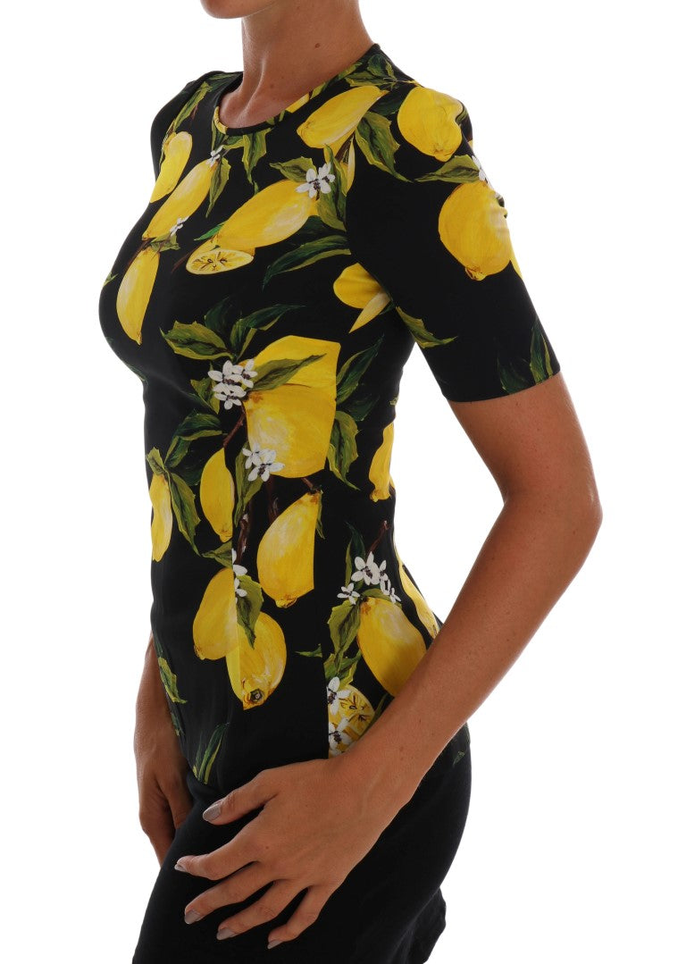 Bluzka jedwabna Dolce &amp; Gabbana Sicilian Lemon Print