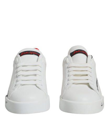 Biało-czerwone trampki Portofino Low Top