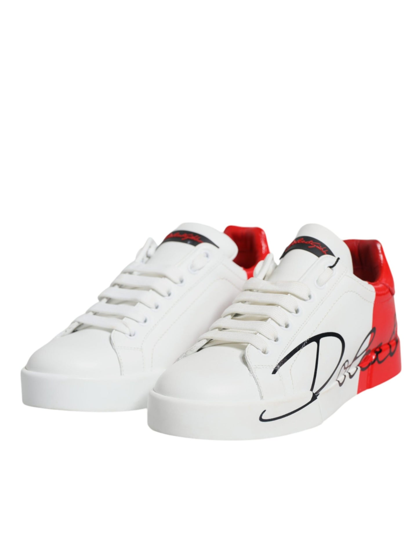 Biało-czerwone trampki Portofino Low Top