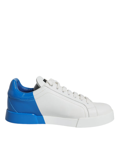 Biało-niebieskie trampki Portofino Low Top