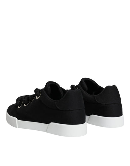 Czarno-białe trampki Portofino Low Top