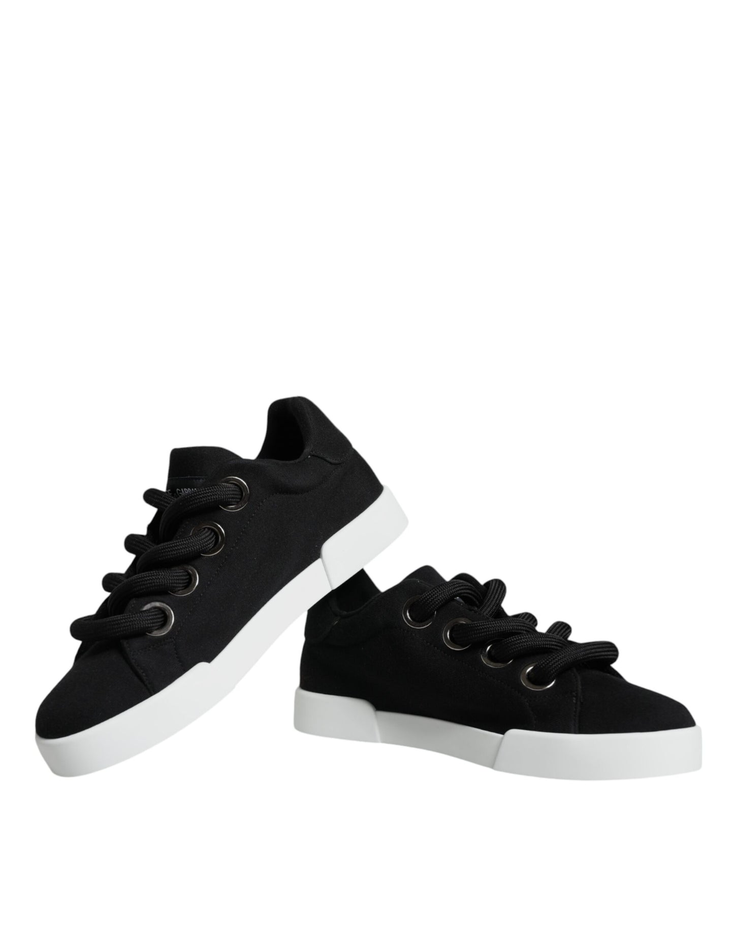 Czarno-białe trampki Portofino Low Top