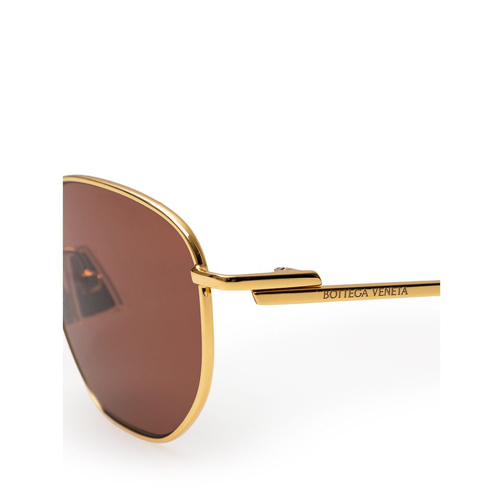 Bottega Veneta Gold Metal Sunglasses