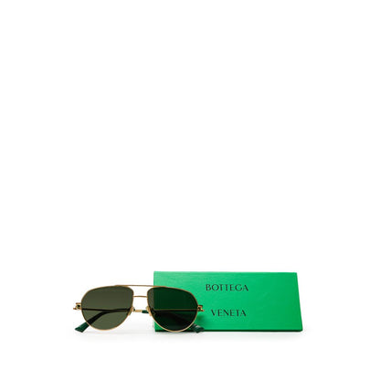 Bottega Veneta Gold Metal Sunglasses