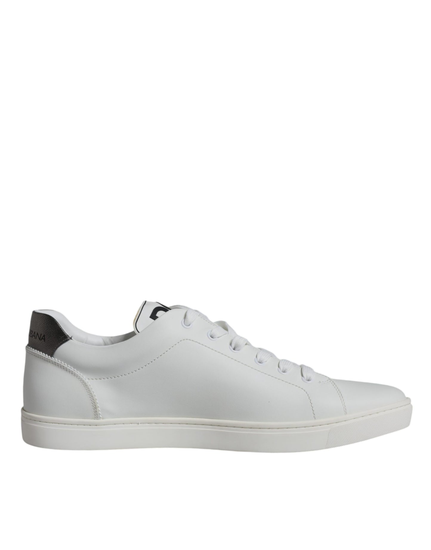 Dolce & Gabbana White Silver Sacred Heart Men Sneakers Shoes