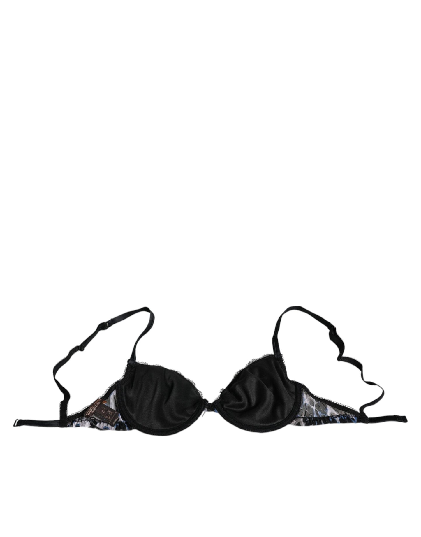 Biały biustonosz push up reggiseno z lamparta