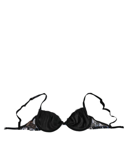 Biały biustonosz push up reggiseno z lamparta