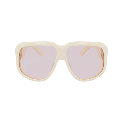 Longchamp White Acetate Sunglasses