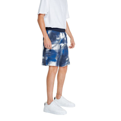 Armani Exchange Blue Cotton Short