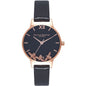 Olivia Burton Black Synthetic Leather Watch