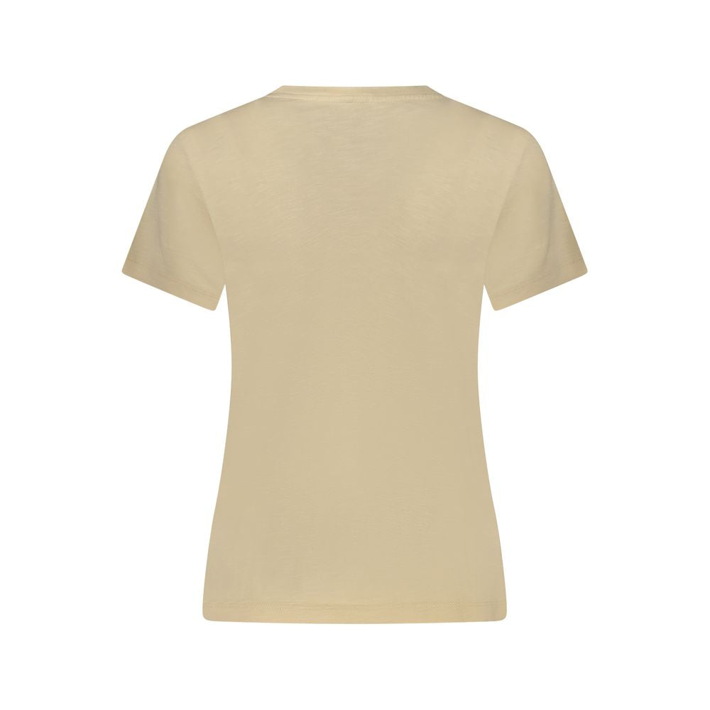 Guess Jeans Beige Cotton Tops & T-Shirt