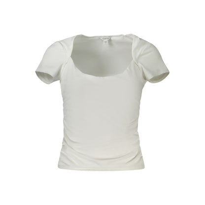 Guess Jeans White Spandex Tops & T-Shirt