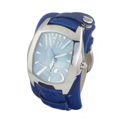 Chronotech Blue Leather Watch