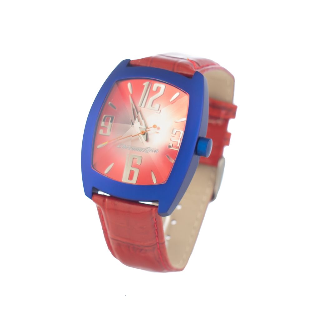 Chronotech Red Leather Watch