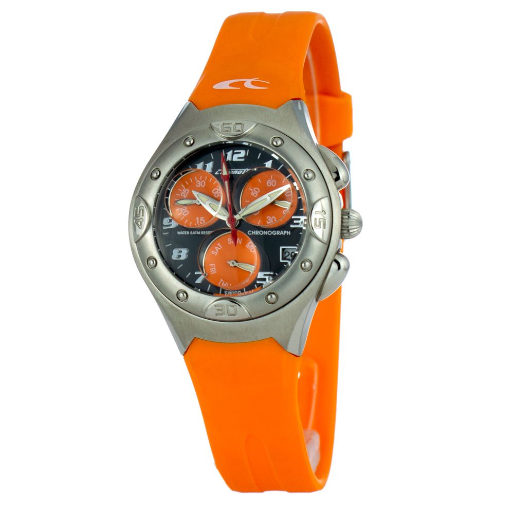 Chronotech Orange Rubber Watch