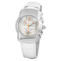 Chronotech White Leather Watch