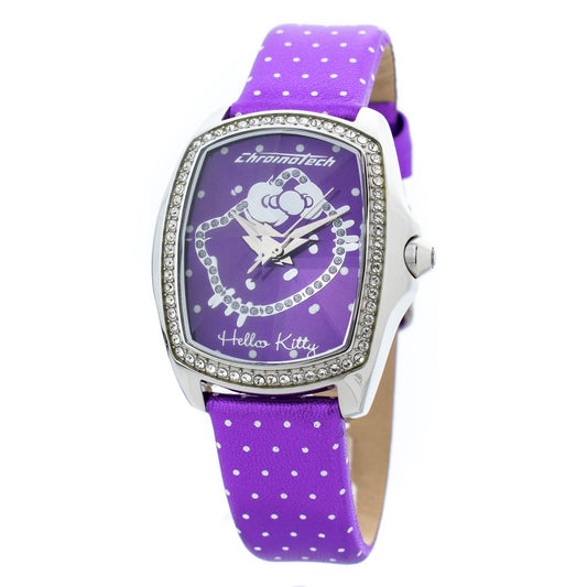 Chronotech Purple Leather Watch