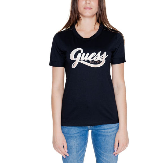 Guess Black Cotton Tops & T-Shirt