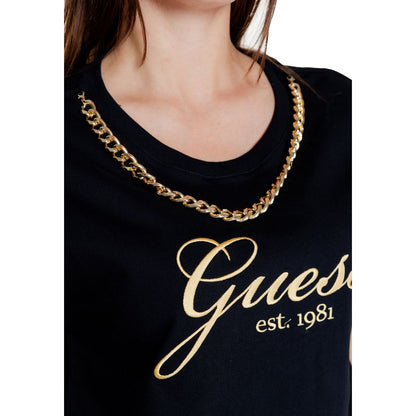 Guess Black Cotton Tops & T-Shirt