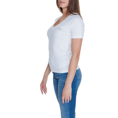 Calvin Klein Jeans White Cotton Rigenerato Tops & T-Shirt