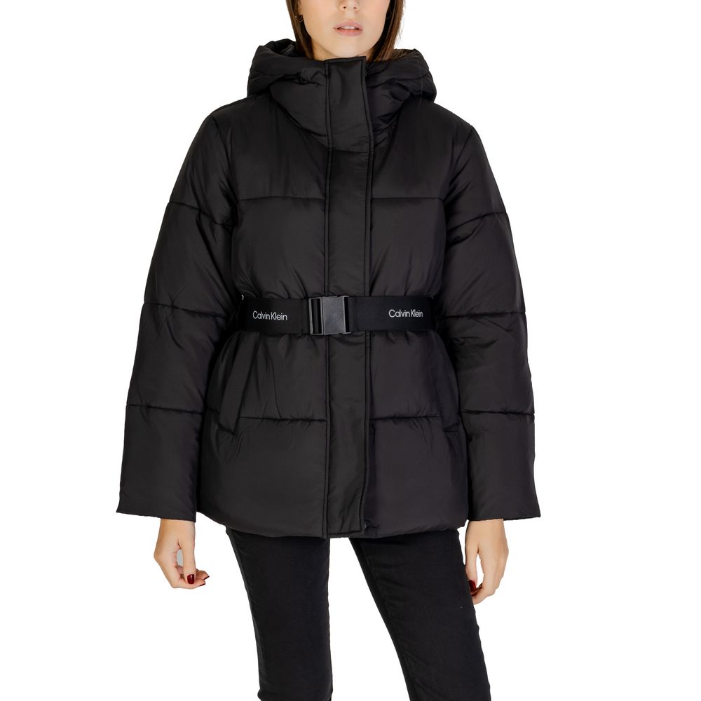 Calvin Klein Jeans Black Nylon Jackets & Coat