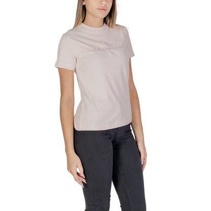 Calvin Klein Jeans Pink Cotton Tops & T-Shirt