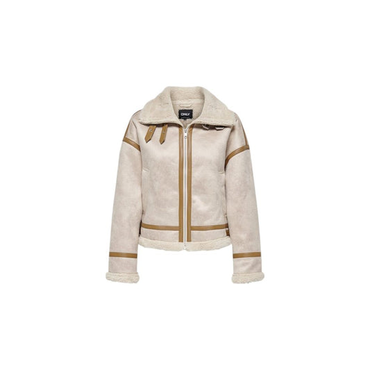 Only Beige Polyester Jackets & Coat