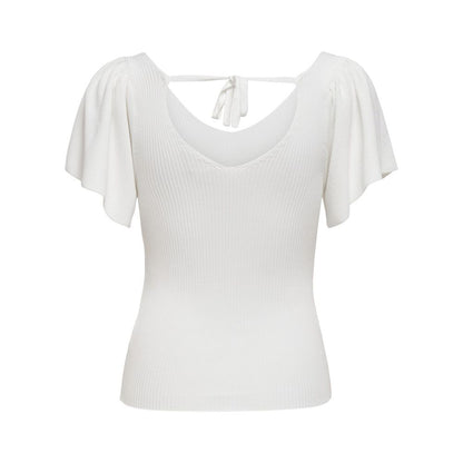 Only White Polyamide Tops & T-Shirt