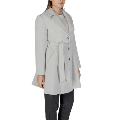 Guess Gray Polyester Jackets & Coat