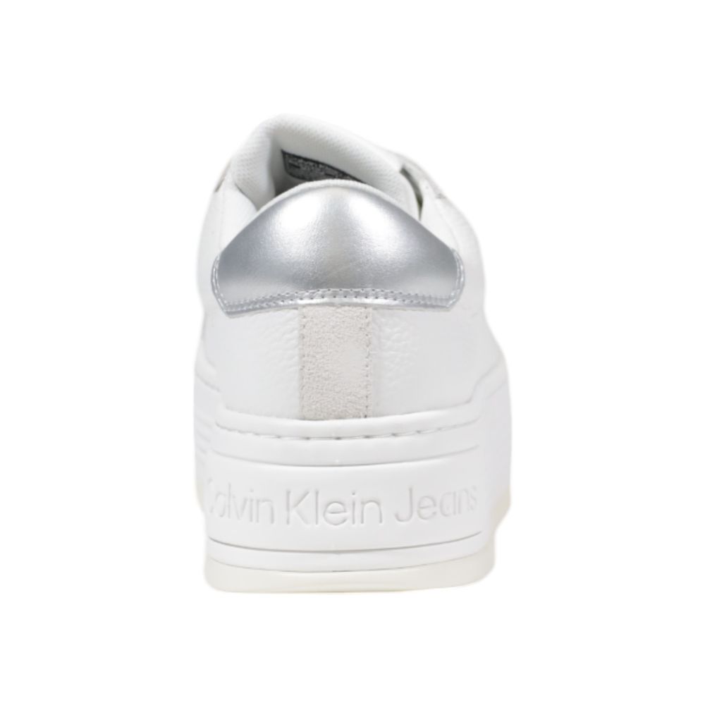 Calvin Klein Jeans Silver Leather Sneaker