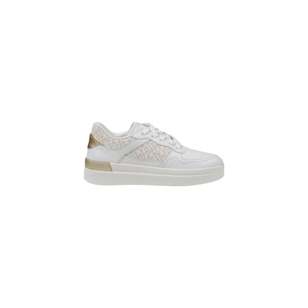 Tommy Hilfiger Cream Leather Sneaker