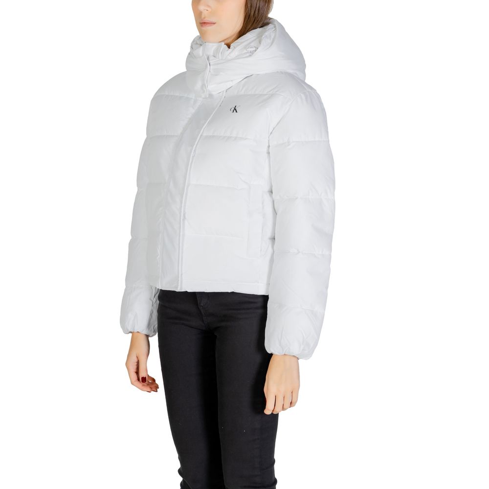 Calvin Klein Jeans White Recycled Polyester Jackets & Coat