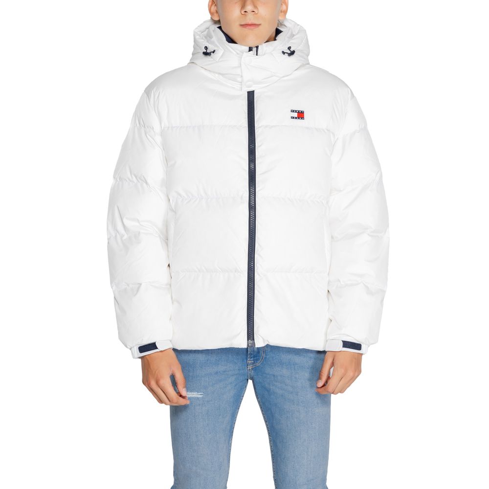 Tommy Hilfiger Jeans White Recycled Polyester Jacket