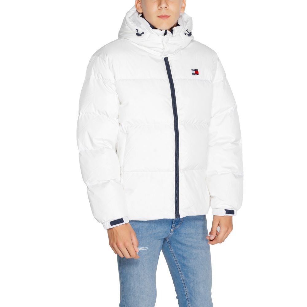 Tommy Hilfiger Jeans White Recycled Polyester Jacket